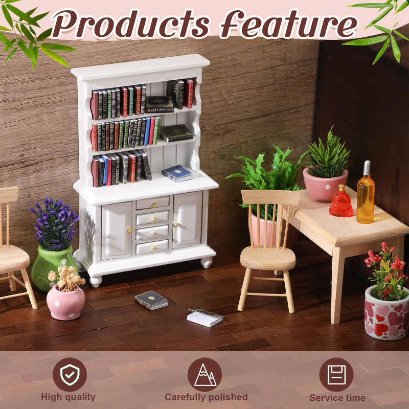 Burbell 400 Pcs Miniature Dollhouse Flooring 1: 12 Scale Mini Wooden Dollhouse Floor Boards Geometric Bamboo Furniture for Model Accessories(Dark Brown) - Image 4